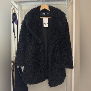 Zara Black Teddy Jacket